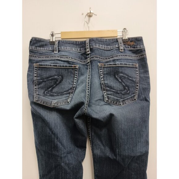 Silver Jeans Womens Suki Bootcut Jeans Size 36 Dark Blue Wash Denim Mid Rise - Picture 5 of 10